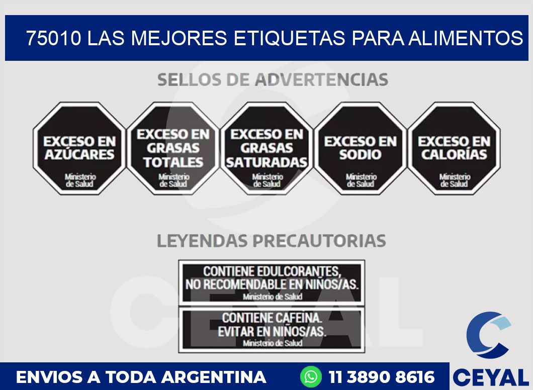 75010 LAS MEJORES ETIQUETAS PARA ALIMENTOS