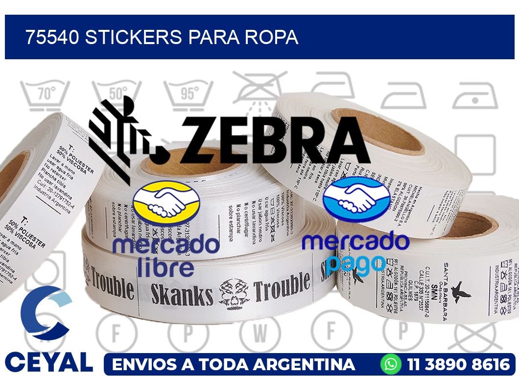 75540 STICKERS PARA ROPA