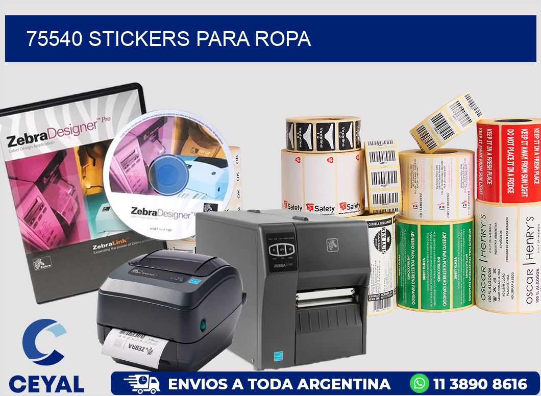75540 STICKERS PARA ROPA