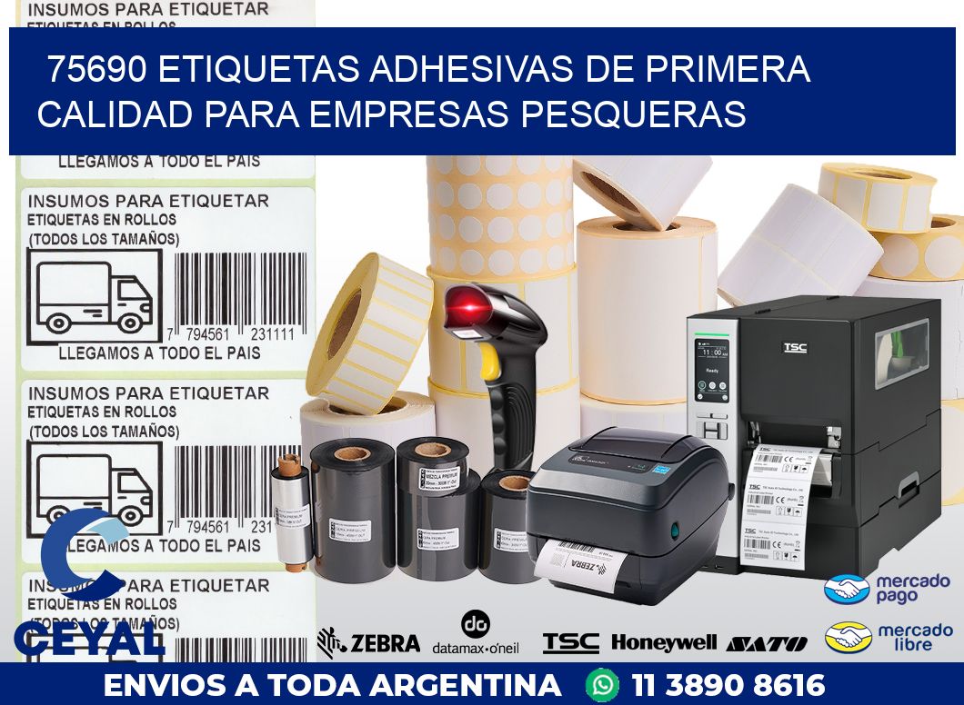 75690 ETIQUETAS ADHESIVAS DE PRIMERA CALIDAD PARA EMPRESAS PESQUERAS