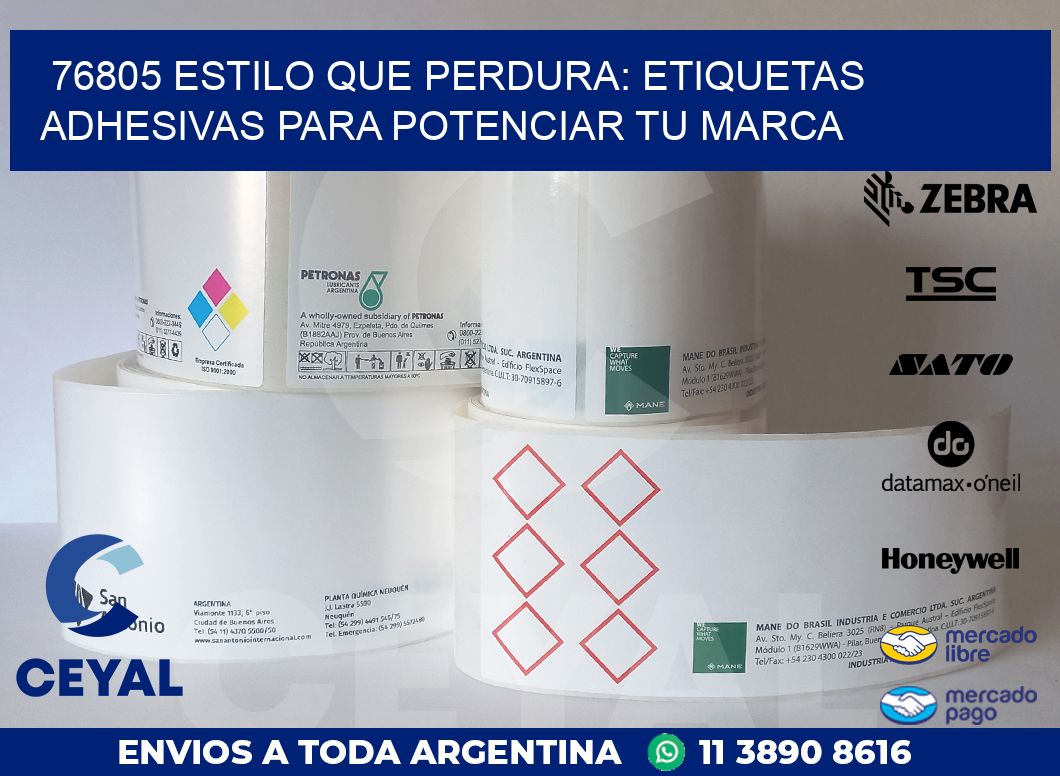 76805 ESTILO QUE PERDURA: ETIQUETAS ADHESIVAS PARA POTENCIAR TU MARCA