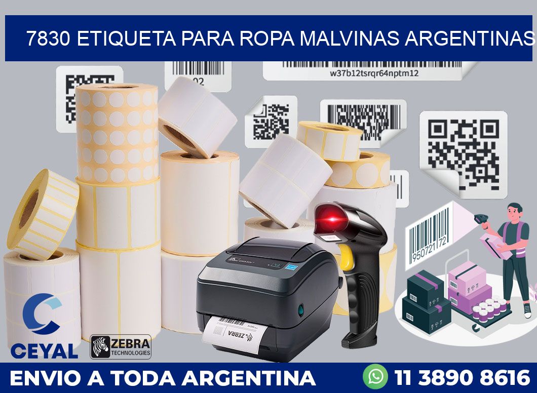7830 ETIQUETA PARA ROPA MALVINAS ARGENTINAS
