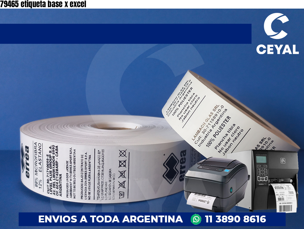 79465 etiqueta base x excel