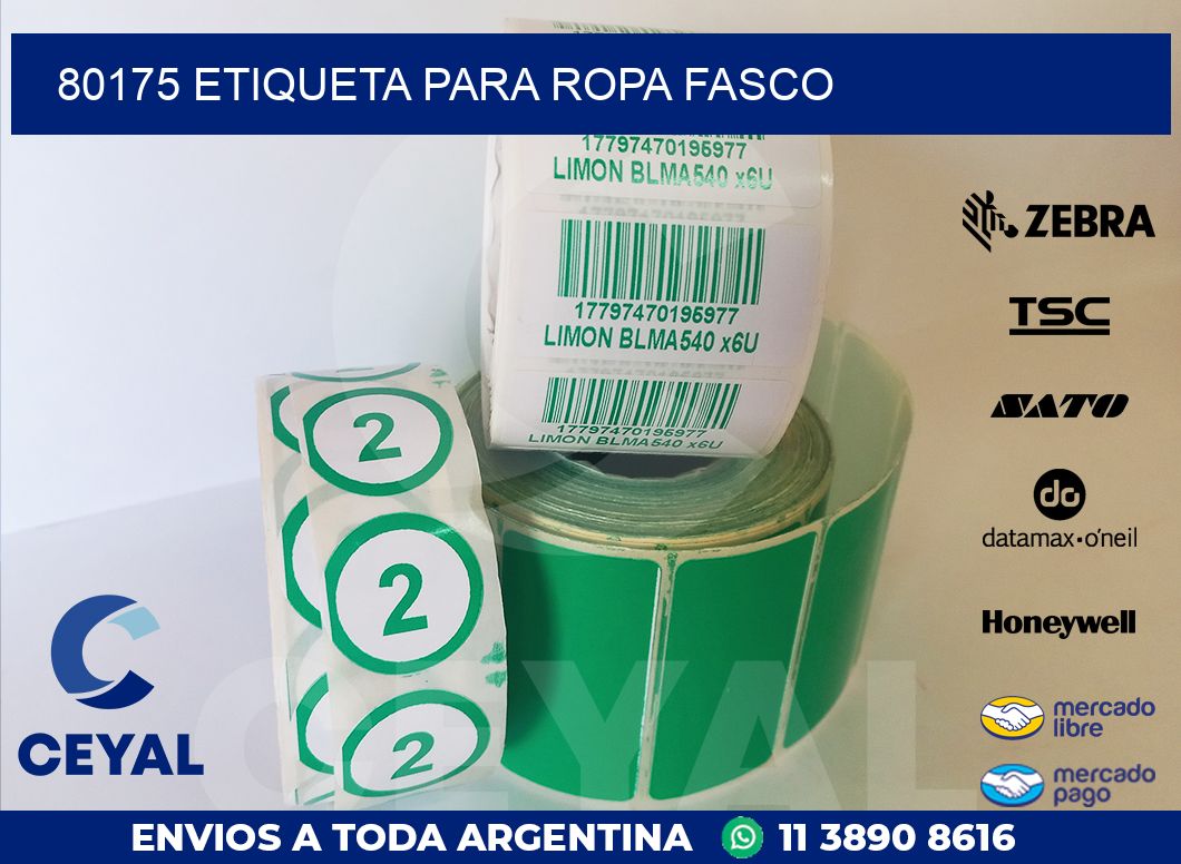 80175 ETIQUETA PARA ROPA FASCO