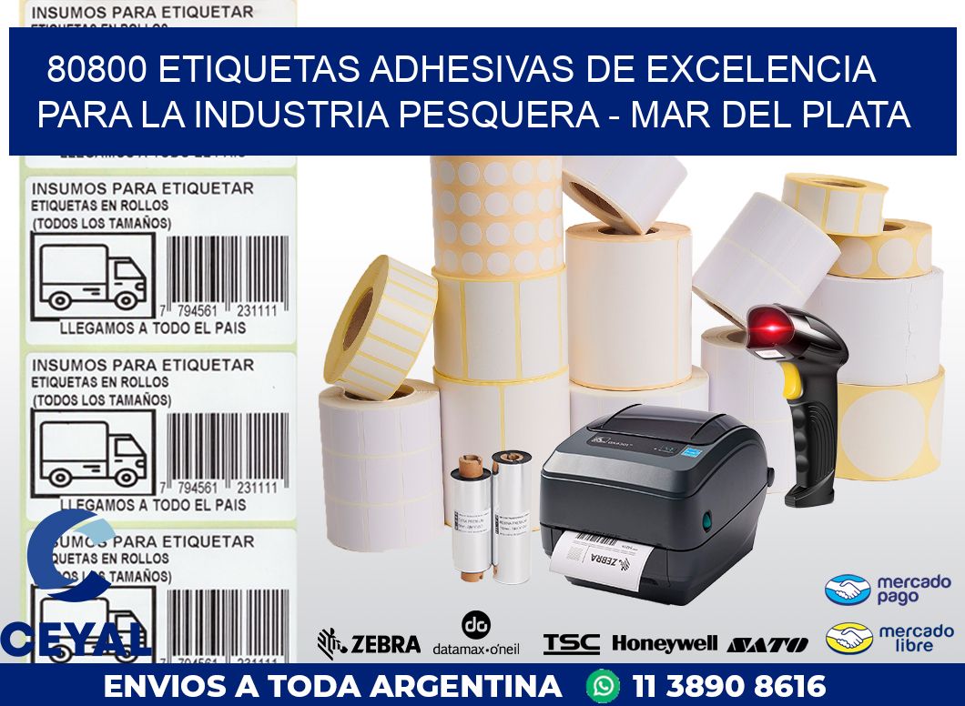 80800 ETIQUETAS ADHESIVAS DE EXCELENCIA PARA LA INDUSTRIA PESQUERA – MAR DEL PLATA