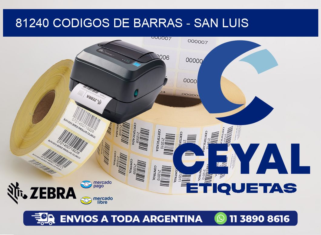 81240 CODIGOS DE BARRAS - SAN LUIS