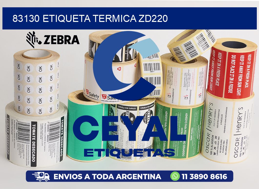 83130 ETIQUETA TERMICA ZD220