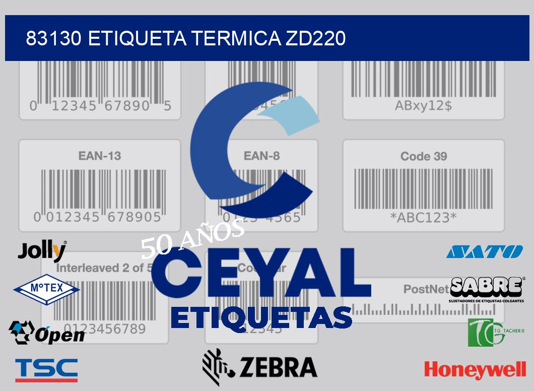 83130 ETIQUETA TERMICA ZD220