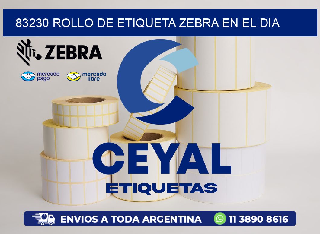 83230 ROLLO DE ETIQUETA ZEBRA EN EL DIA