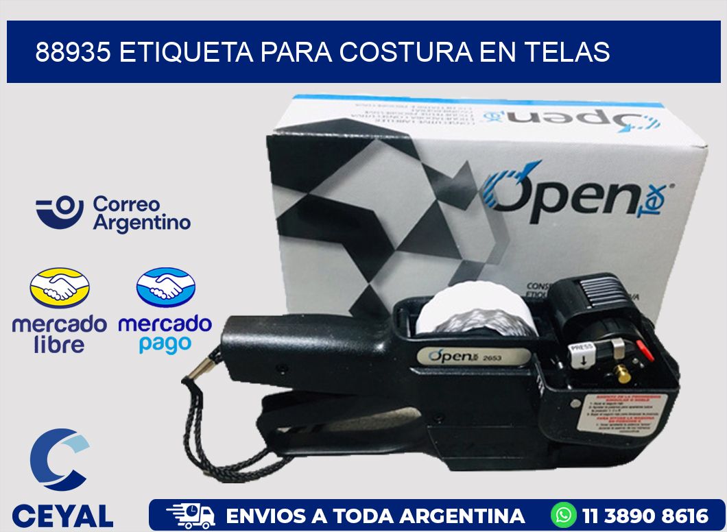 88935 ETIQUETA PARA COSTURA EN TELAS