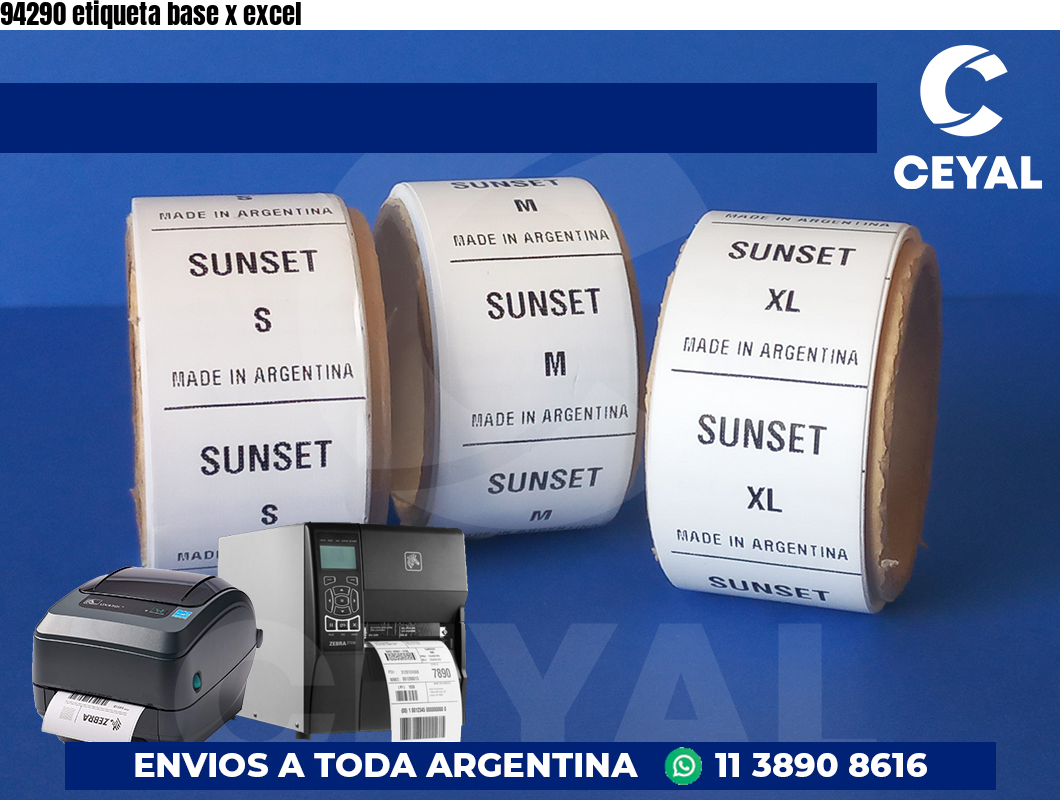 94290 etiqueta base x excel