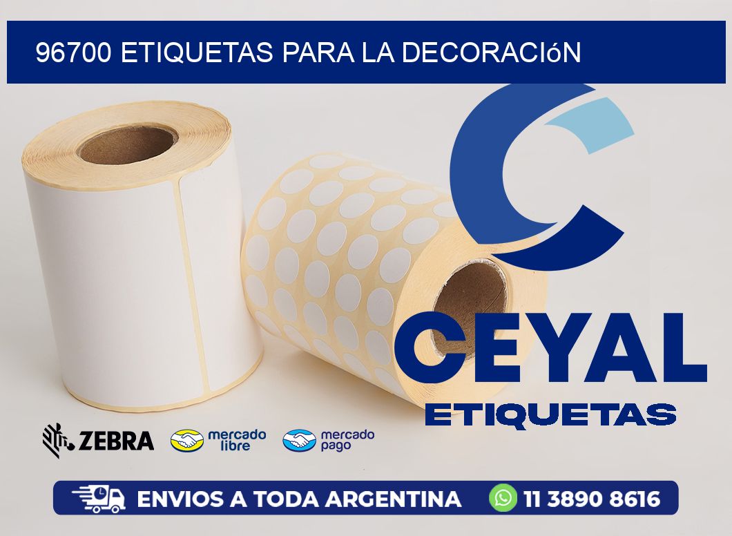 96700 etiquetas para la decoración