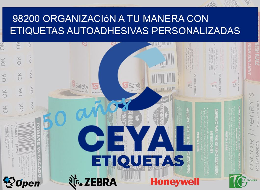 98200 Organización a Tu Manera con Etiquetas Autoadhesivas Personalizadas