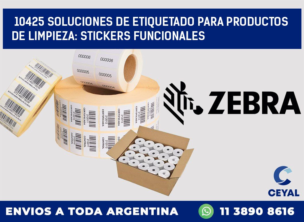 10425 SOLUCIONES DE ETIQUETADO PARA PRODUCTOS DE LIMPIEZA: STICKERS FUNCIONALES