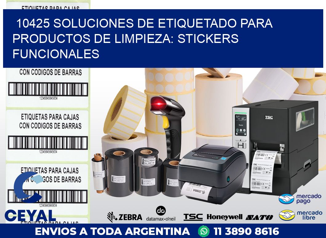 10425 SOLUCIONES DE ETIQUETADO PARA PRODUCTOS DE LIMPIEZA: STICKERS FUNCIONALES