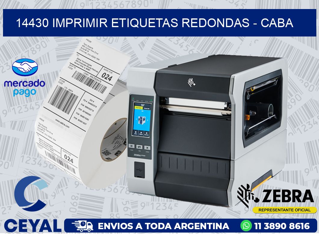 14430 IMPRIMIR ETIQUETAS REDONDAS - CABA