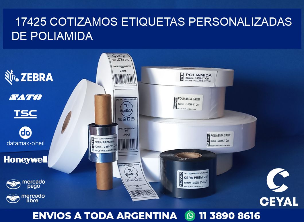 17425 COTIZAMOS ETIQUETAS PERSONALIZADAS DE POLIAMIDA