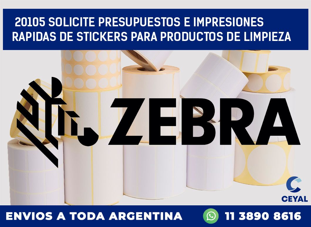 20105 SOLICITE PRESUPUESTOS E IMPRESIONES RAPIDAS DE STICKERS PARA PRODUCTOS DE LIMPIEZA