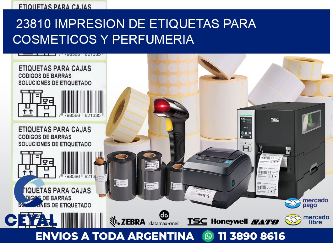 23810 IMPRESION DE ETIQUETAS PARA COSMETICOS Y PERFUMERIA