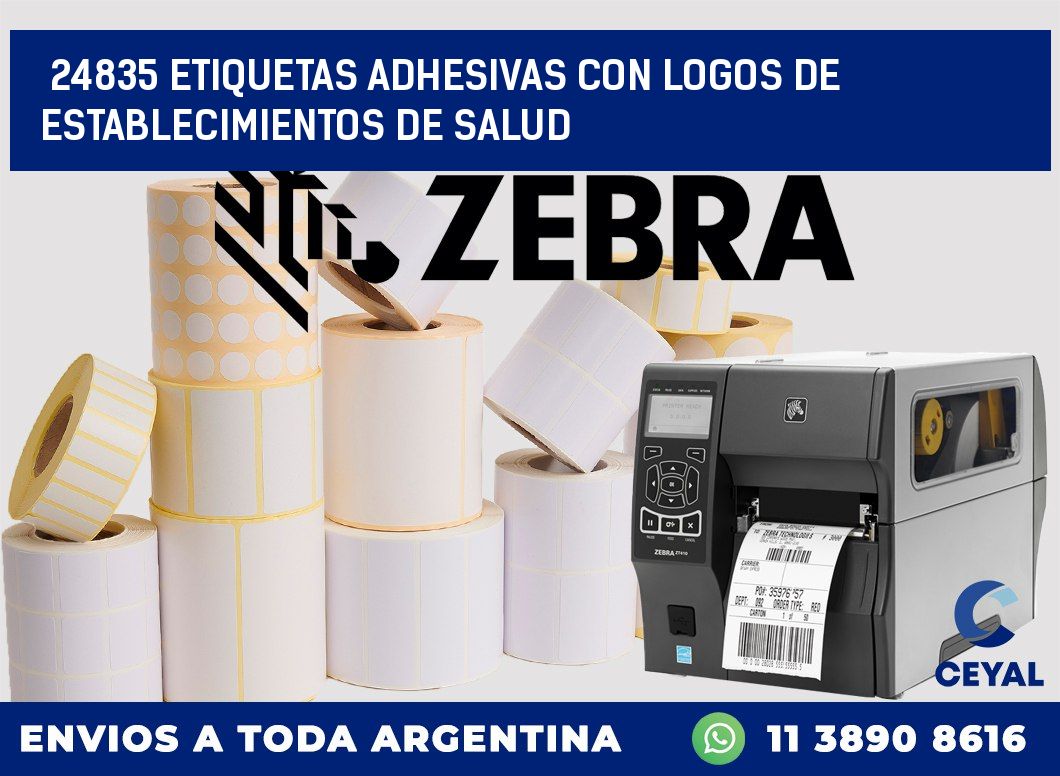 24835 ETIQUETAS ADHESIVAS CON LOGOS DE ESTABLECIMIENTOS DE SALUD