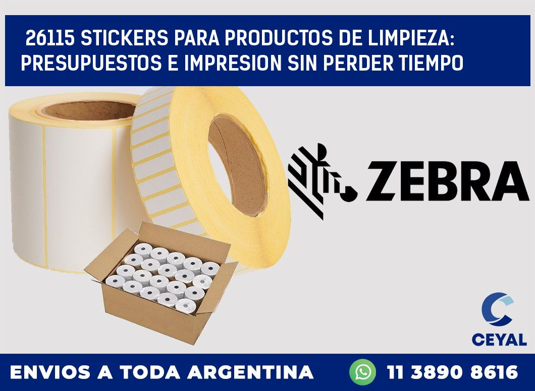 26115 STICKERS PARA PRODUCTOS DE LIMPIEZA: PRESUPUESTOS E IMPRESION SIN PERDER TIEMPO