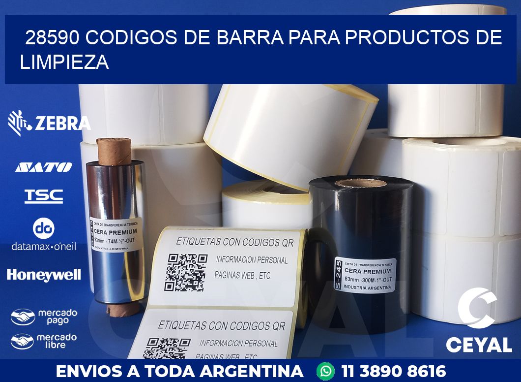 28590 CODIGOS DE BARRA PARA PRODUCTOS DE LIMPIEZA