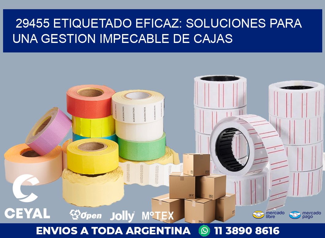 29455 ETIQUETADO EFICAZ: SOLUCIONES PARA UNA GESTION IMPECABLE DE CAJAS