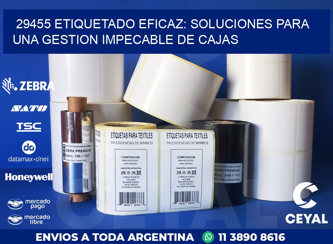29455 ETIQUETADO EFICAZ: SOLUCIONES PARA UNA GESTION IMPECABLE DE CAJAS