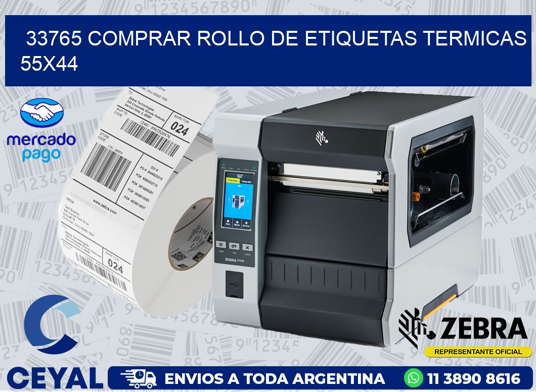 33765 COMPRAR ROLLO DE ETIQUETAS TERMICAS 55X44