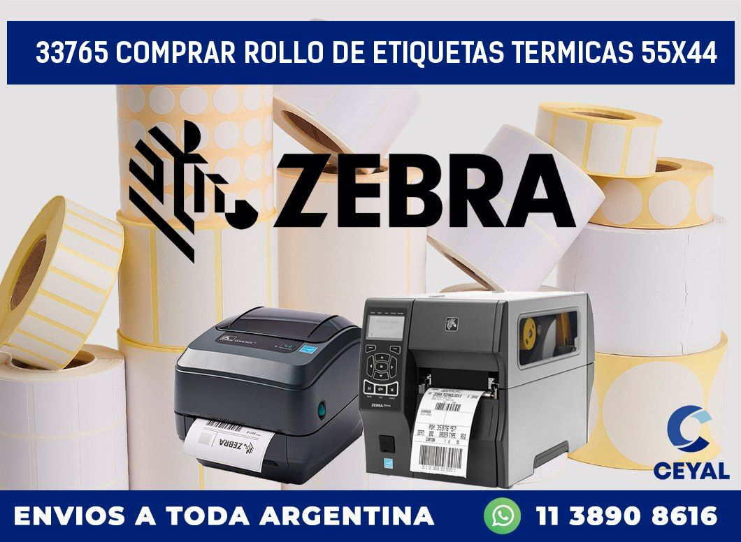 33765 COMPRAR ROLLO DE ETIQUETAS TERMICAS 55X44