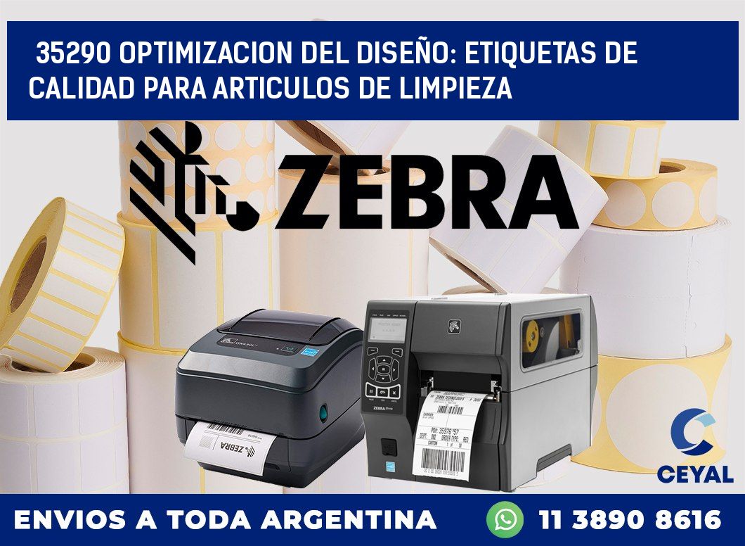 35290 OPTIMIZACION DEL DISEÑO: ETIQUETAS DE CALIDAD PARA ARTICULOS DE LIMPIEZA