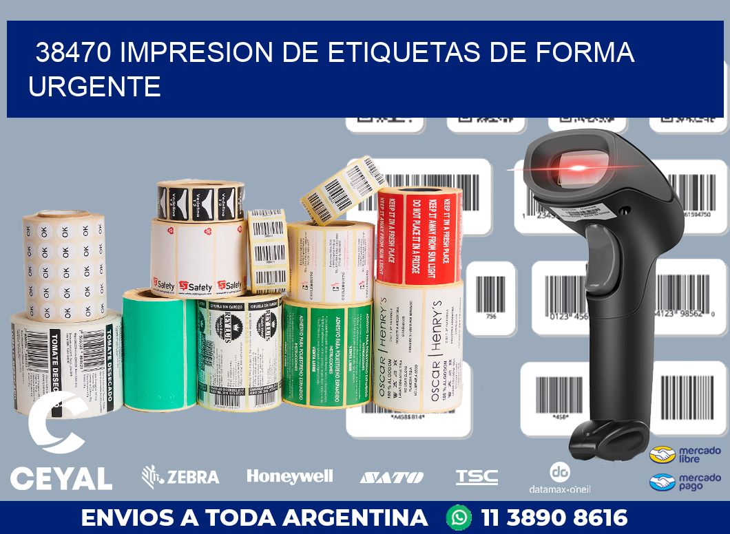 38470 IMPRESION DE ETIQUETAS DE FORMA URGENTE