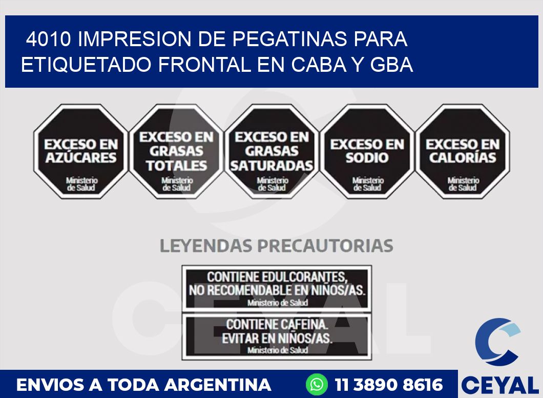 4010 IMPRESION DE PEGATINAS PARA ETIQUETADO FRONTAL EN CABA Y GBA