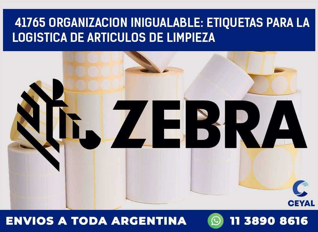 41765 ORGANIZACION INIGUALABLE: ETIQUETAS PARA LA LOGISTICA DE ARTICULOS DE LIMPIEZA