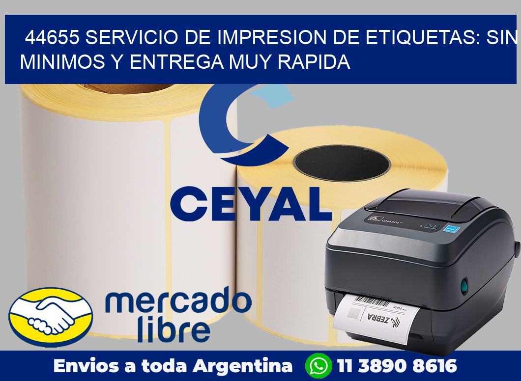 44655 SERVICIO DE IMPRESION DE ETIQUETAS: SIN MINIMOS Y ENTREGA MUY RAPIDA
