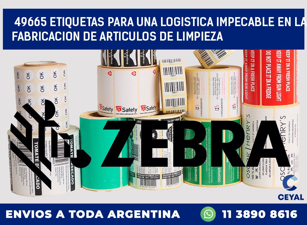 49665 ETIQUETAS PARA UNA LOGISTICA IMPECABLE EN LA FABRICACION DE ARTICULOS DE LIMPIEZA