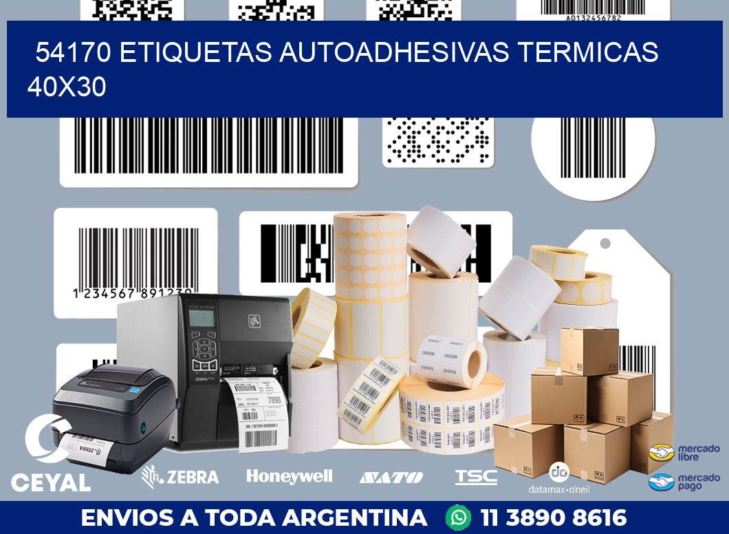 54170 ETIQUETAS AUTOADHESIVAS TERMICAS 40X30