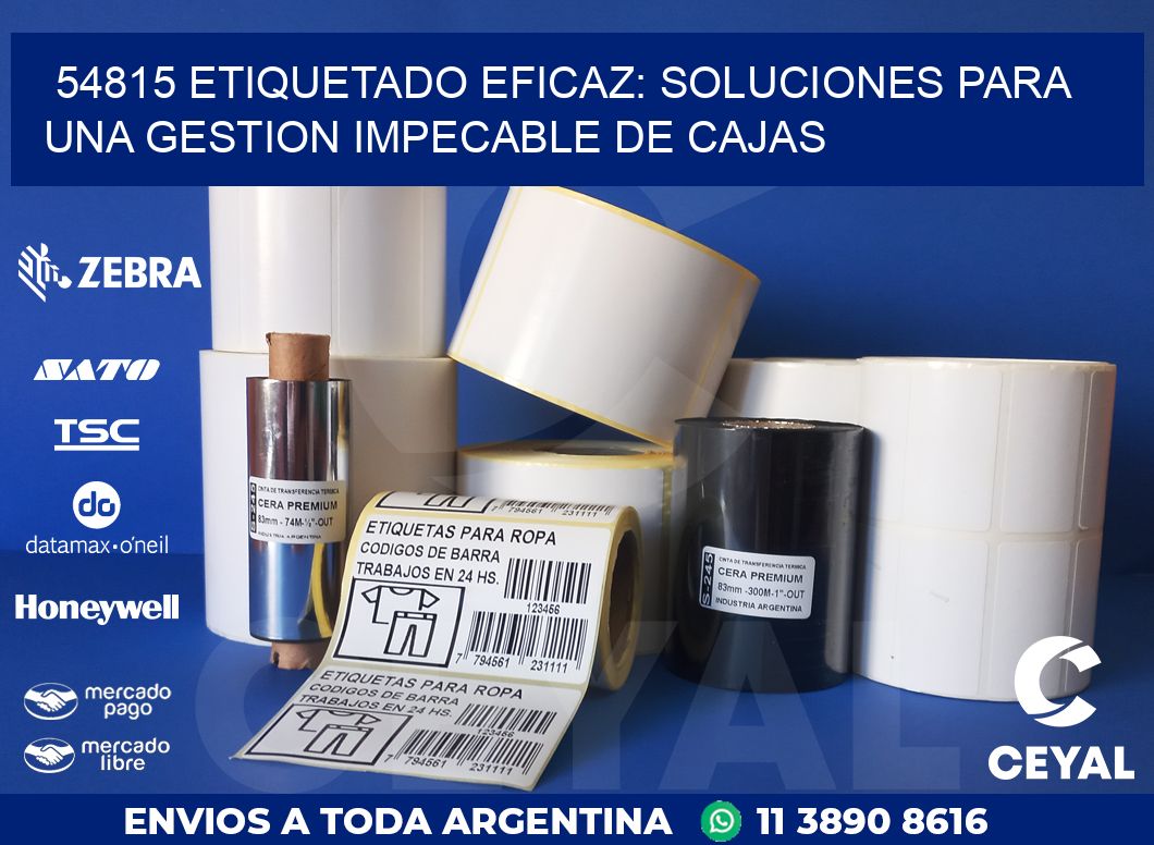 54815 ETIQUETADO EFICAZ: SOLUCIONES PARA UNA GESTION IMPECABLE DE CAJAS