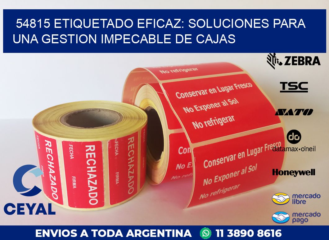 54815 ETIQUETADO EFICAZ: SOLUCIONES PARA UNA GESTION IMPECABLE DE CAJAS