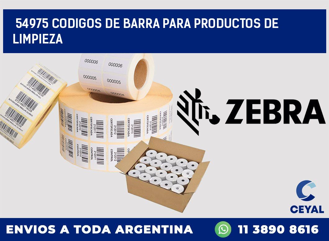 54975 CODIGOS DE BARRA PARA PRODUCTOS DE LIMPIEZA