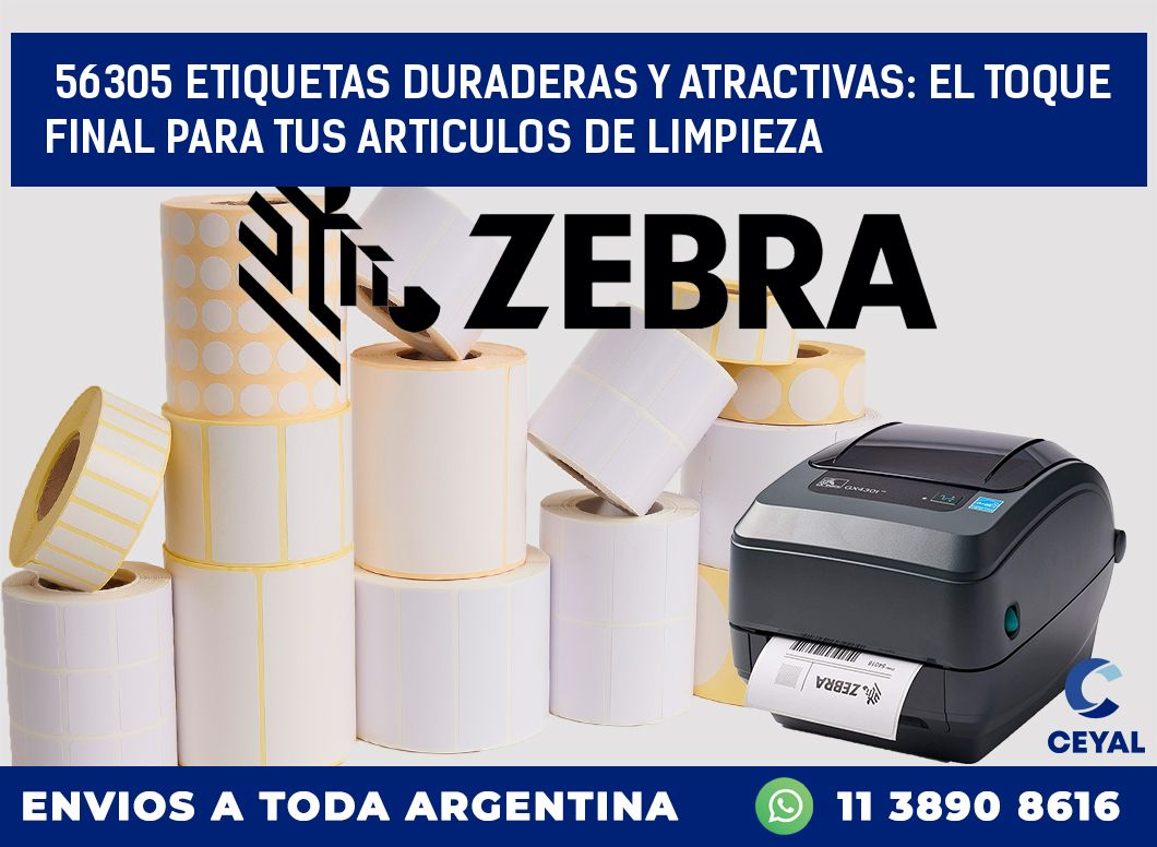 56305 ETIQUETAS DURADERAS Y ATRACTIVAS: EL TOQUE FINAL PARA TUS ARTICULOS DE LIMPIEZA