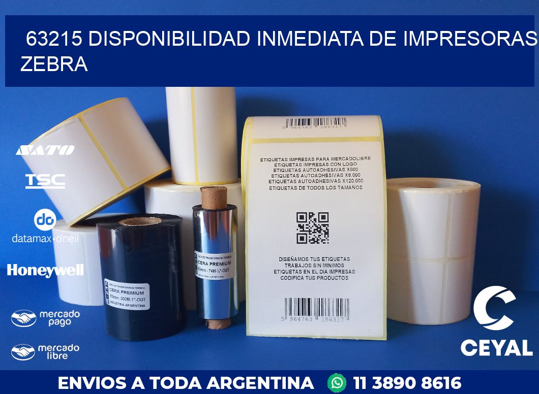 63215 DISPONIBILIDAD INMEDIATA DE IMPRESORAS ZEBRA