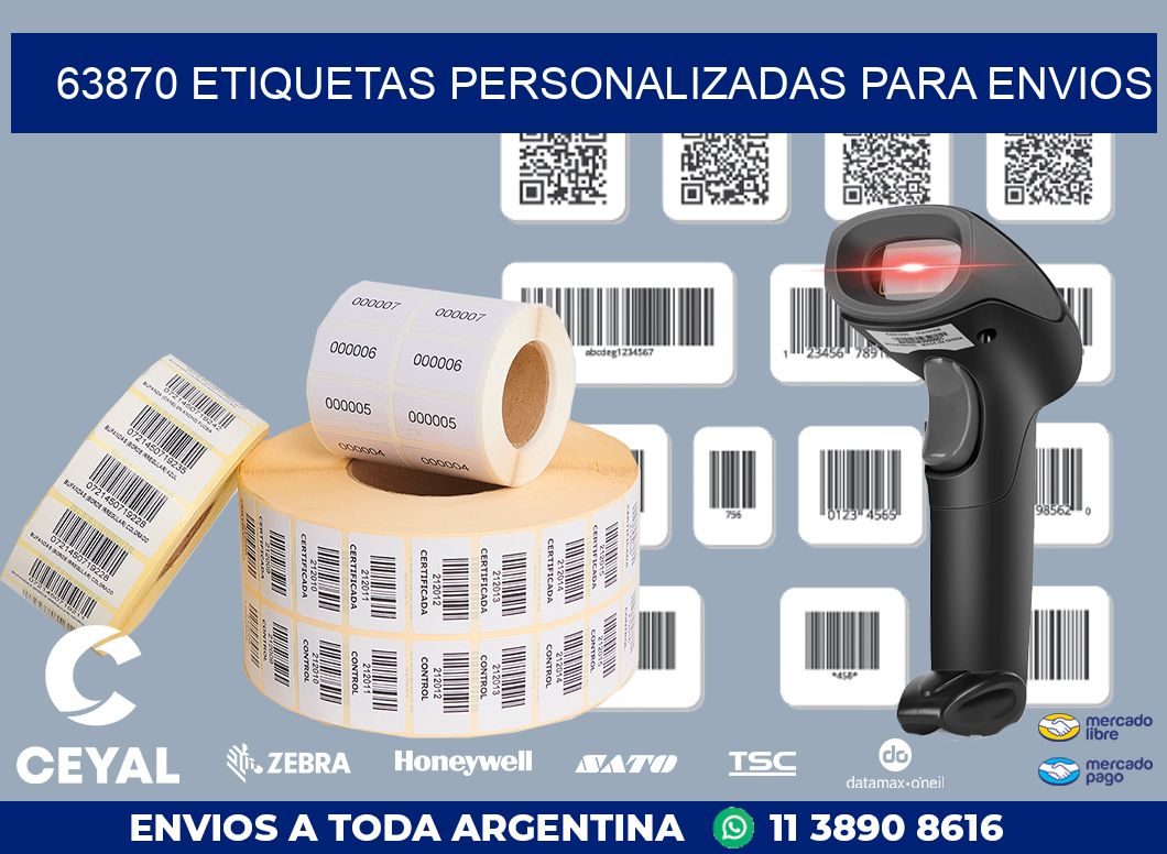 63870 ETIQUETAS PERSONALIZADAS PARA ENVIOS