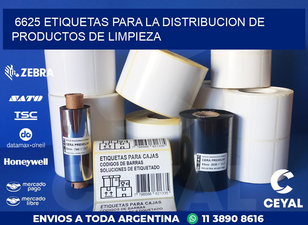 6625 ETIQUETAS PARA LA DISTRIBUCION DE PRODUCTOS DE LIMPIEZA