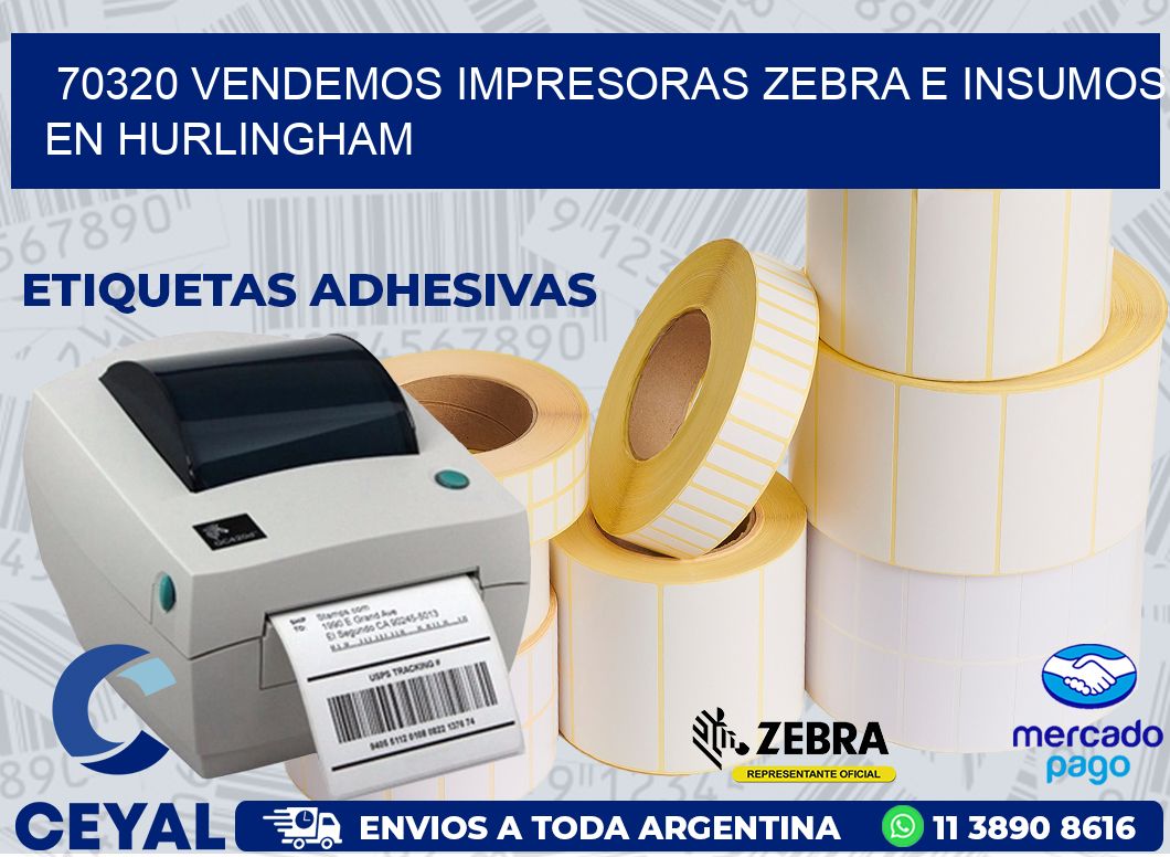 70320 VENDEMOS IMPRESORAS ZEBRA E INSUMOS EN HURLINGHAM