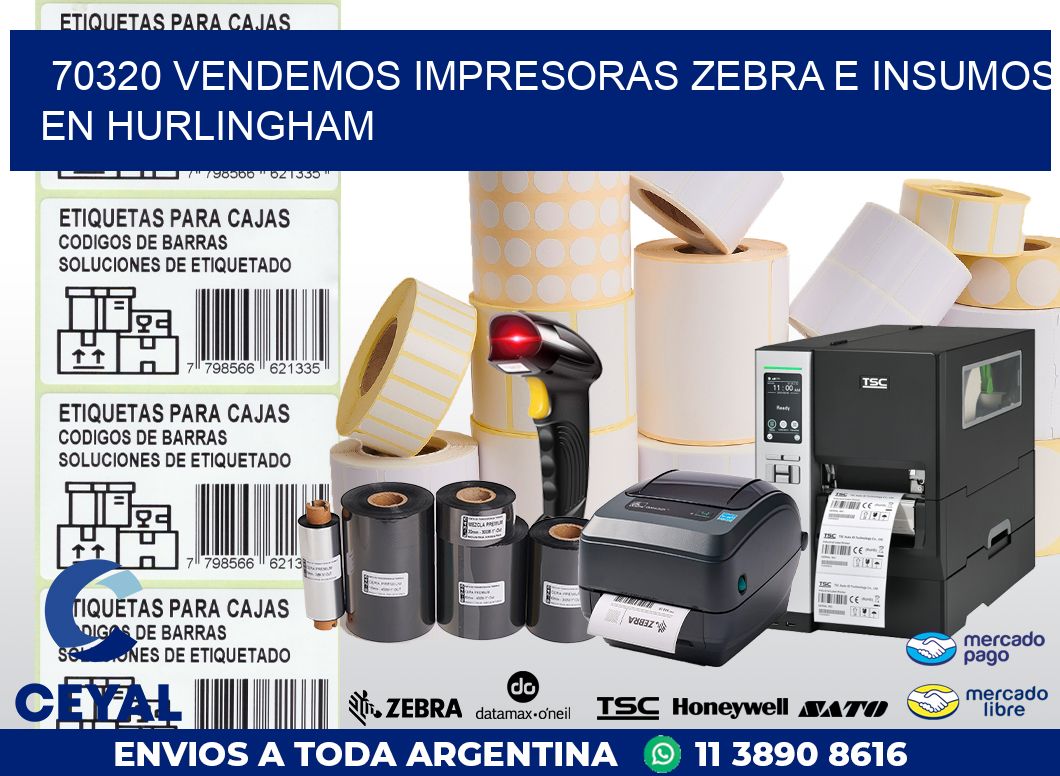 70320 VENDEMOS IMPRESORAS ZEBRA E INSUMOS EN HURLINGHAM