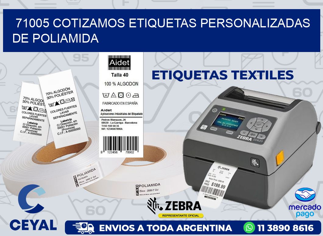 71005 COTIZAMOS ETIQUETAS PERSONALIZADAS DE POLIAMIDA