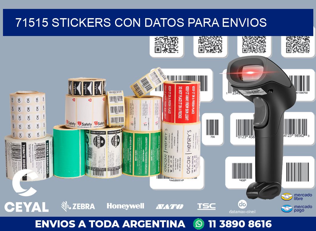 71515 STICKERS CON DATOS PARA ENVIOS