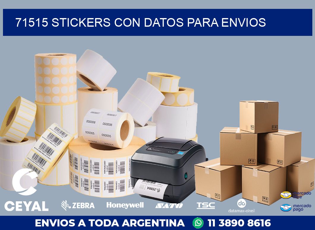 71515 STICKERS CON DATOS PARA ENVIOS