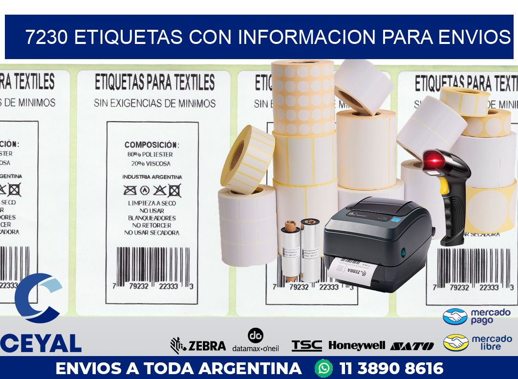7230 ETIQUETAS CON INFORMACION PARA ENVIOS